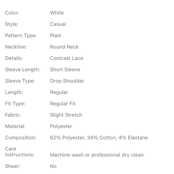 Guipure Lace Ruffle Trim Tee - Picture 7 of 7